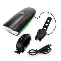 Фонарь передний COMIRON "EASY", корпус: ABS; свет: CREE XPG, 250lm; USB, зеленый / 739199