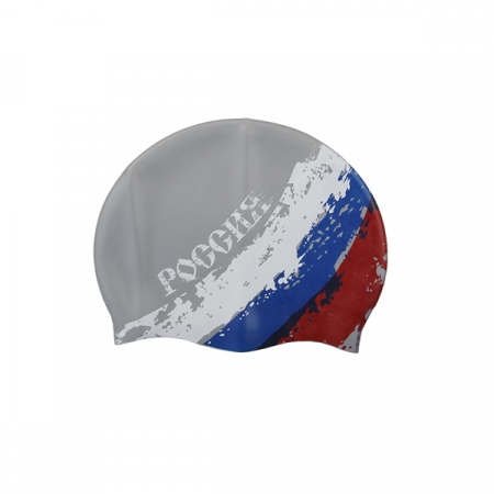 Шапочка для плавания RUSSIA серая / 4080