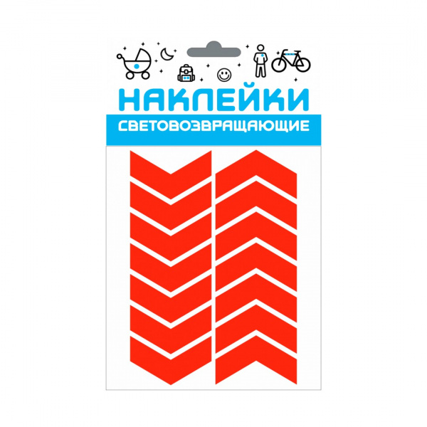 Н-р наклеек световозвр. "Стрела" 100х85 красн / 326189