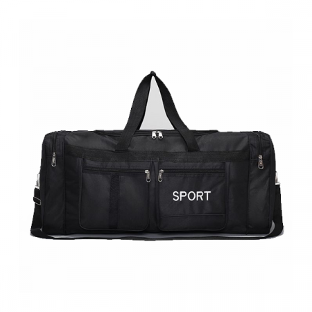 Сумка спорт Sport, 70*30*32, отд на молнии, 4 н/кармана, длин ремень, черный / 2300260