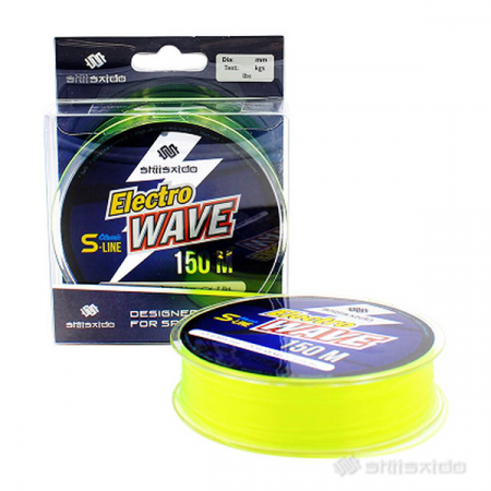 Леска "Shii Saido" Electro wave, L-100 м, d-0,286 мм, test-6,01 кг, желтая / SSE100-0,286