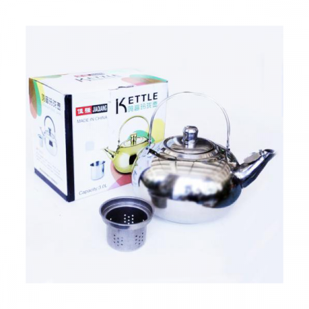Чайник походный KETTLE, 2,0л, 18см, нерж.сталь, с ситечком, со свистком, в коробке / 304033