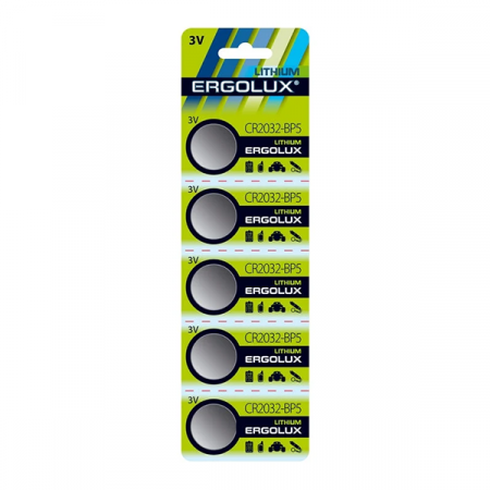 Батарейка Ergolux CR2032 / 1-080