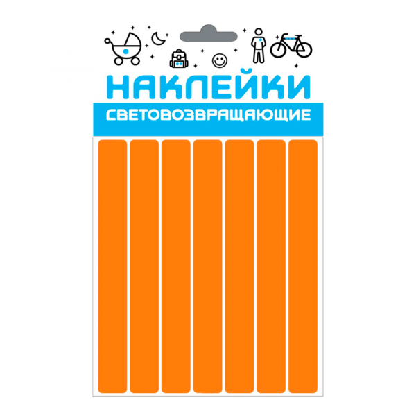 Н-р наклеек световозвр. "Полоса" 100х85 оранж / 326178