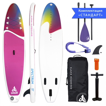 Надувная SUP-доска Сапборд (SUP board) SPECTRUM-11 WHITE / Alcap